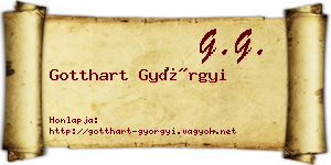 Gotthart Györgyi névjegykártya